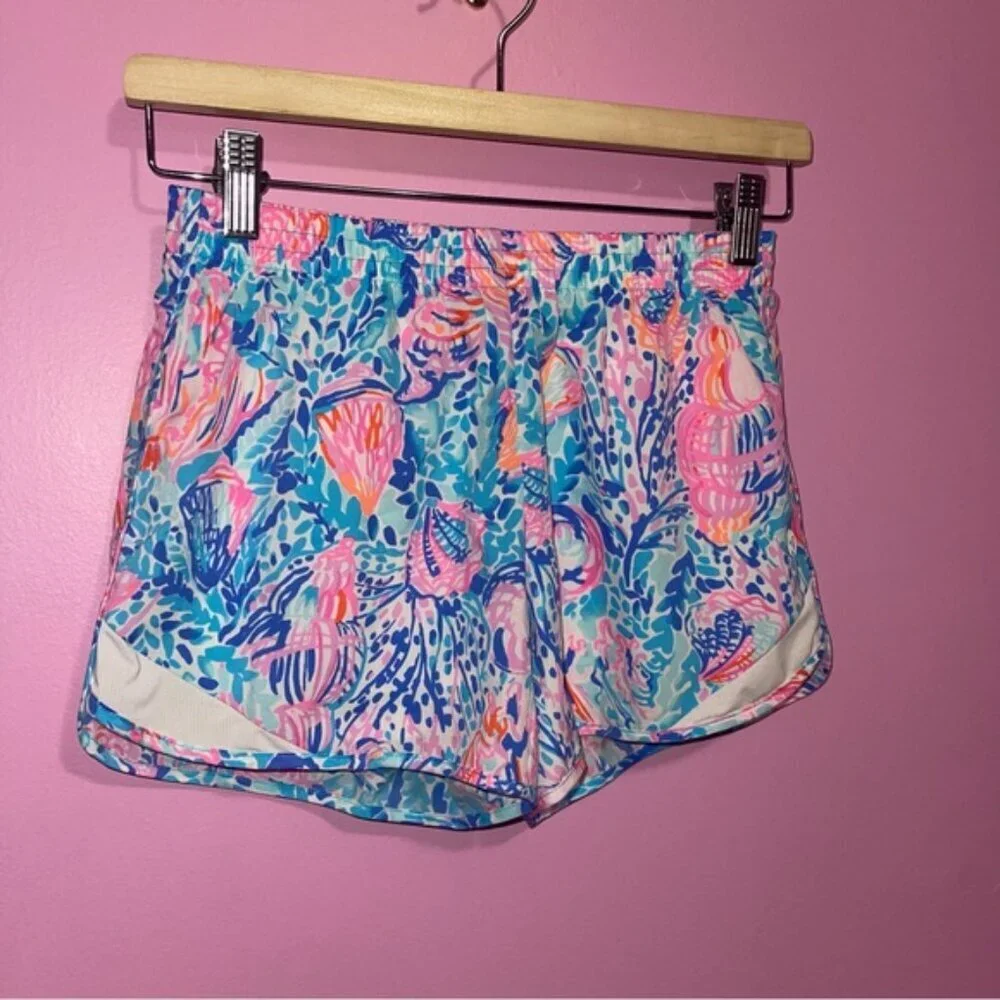 Lilly Pulitzer Shorts Women’s‎ Size XXS Pink Blue Ocean Trail 4